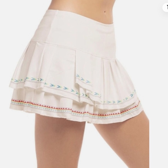 NWT! Lucky In Love Sahara Pleated Tennis Skirt S skort Pickleball - Picture 1 of 8
